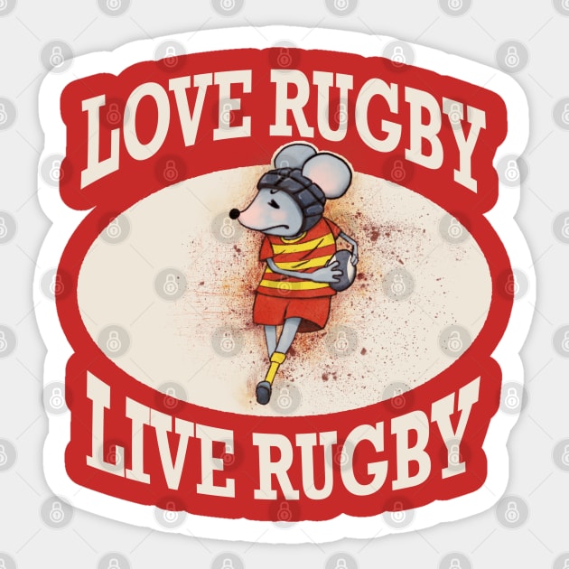 Live rugby, love rugby Sticker by Alies